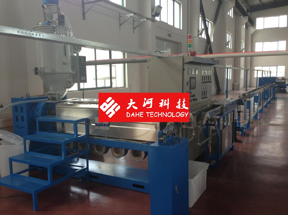 Dahe Power wire Plastic Extrusion Line With Folding W Type Cooling Channel