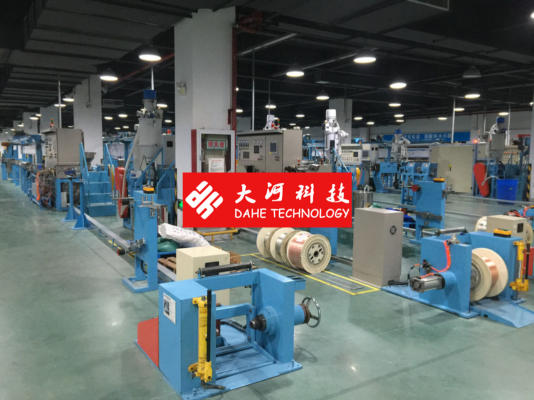 Sky Blue Plastic Extrusion Line , electrical wire making machine Max Speed 600M/min