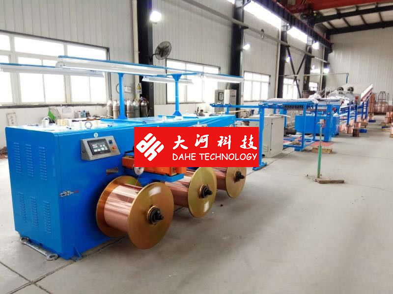 Touch Screen Operation Copper Wire Tinning Machine / Induction Annealing Machine