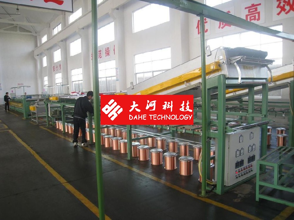 55Kw 40Pcs Wire Tinning Machine Inverter Control With 8 Inch Take Up Bobbin