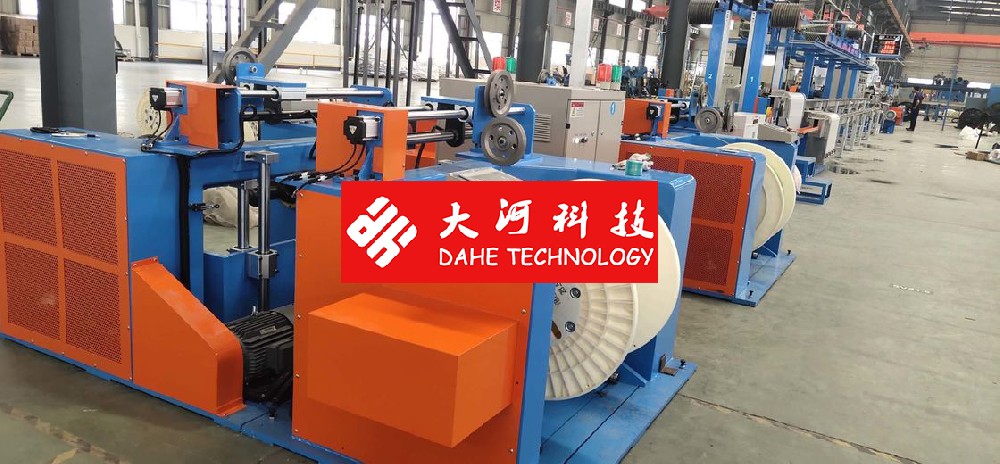 PLC Control Wire Extrusion Machine , Electric Cable Making Machine 45KW