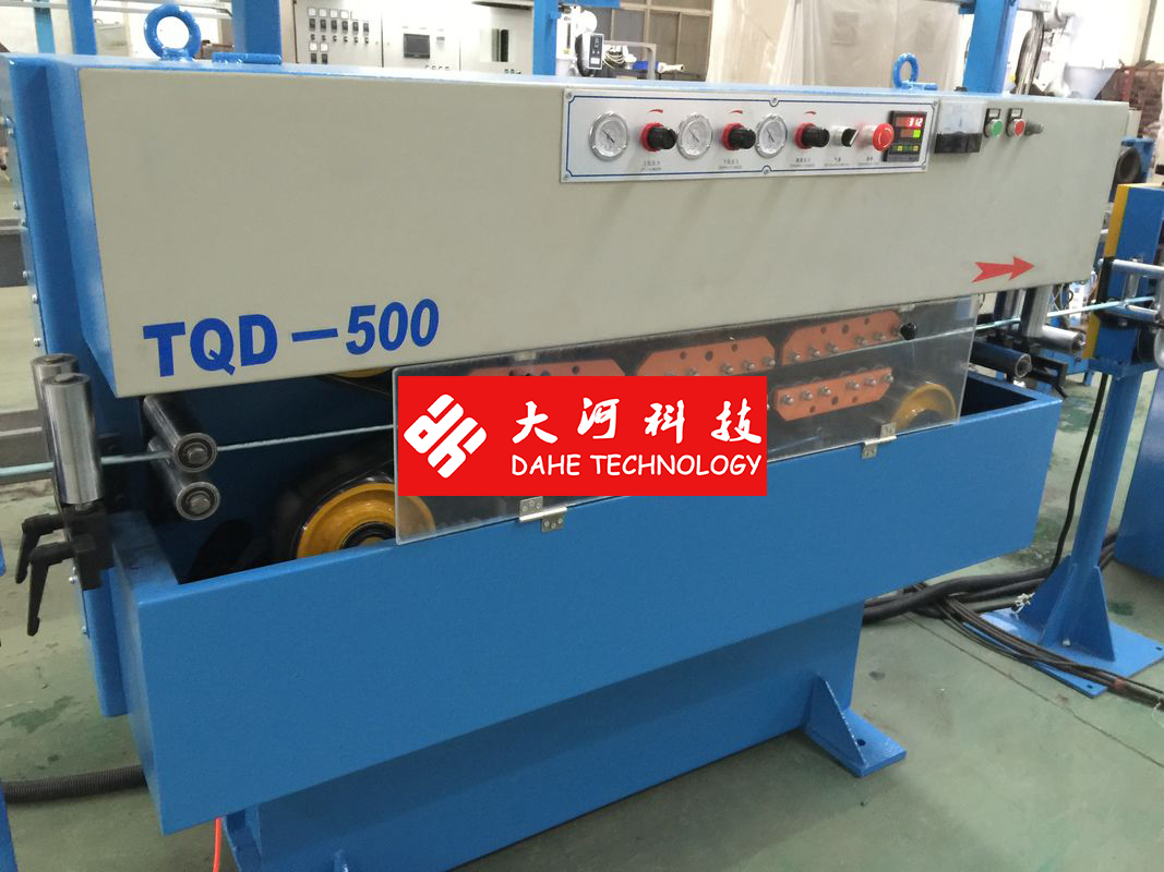 Low Noise Wire Extruder Machine With PLC Touch Screen Controller