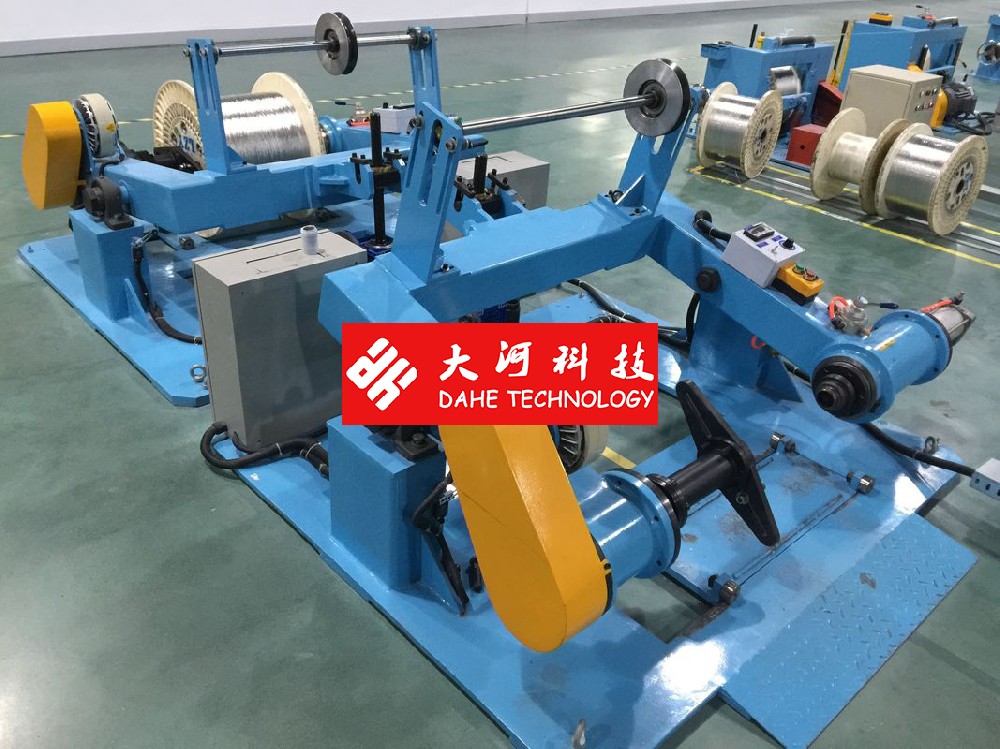Dahe Sky Blue Electric Wire Extruder Machine for Single Wire Dia 6-25mm